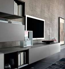 modulnova living more laccato satinato e rovere raw